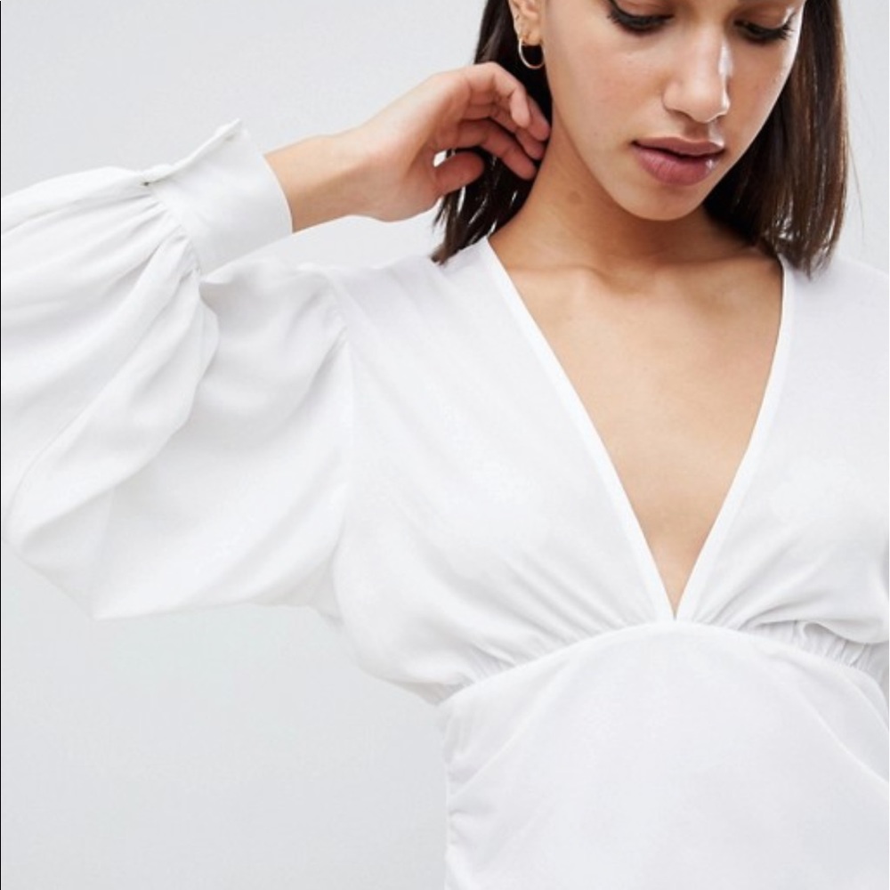 NWT Asos deep plunge blouse